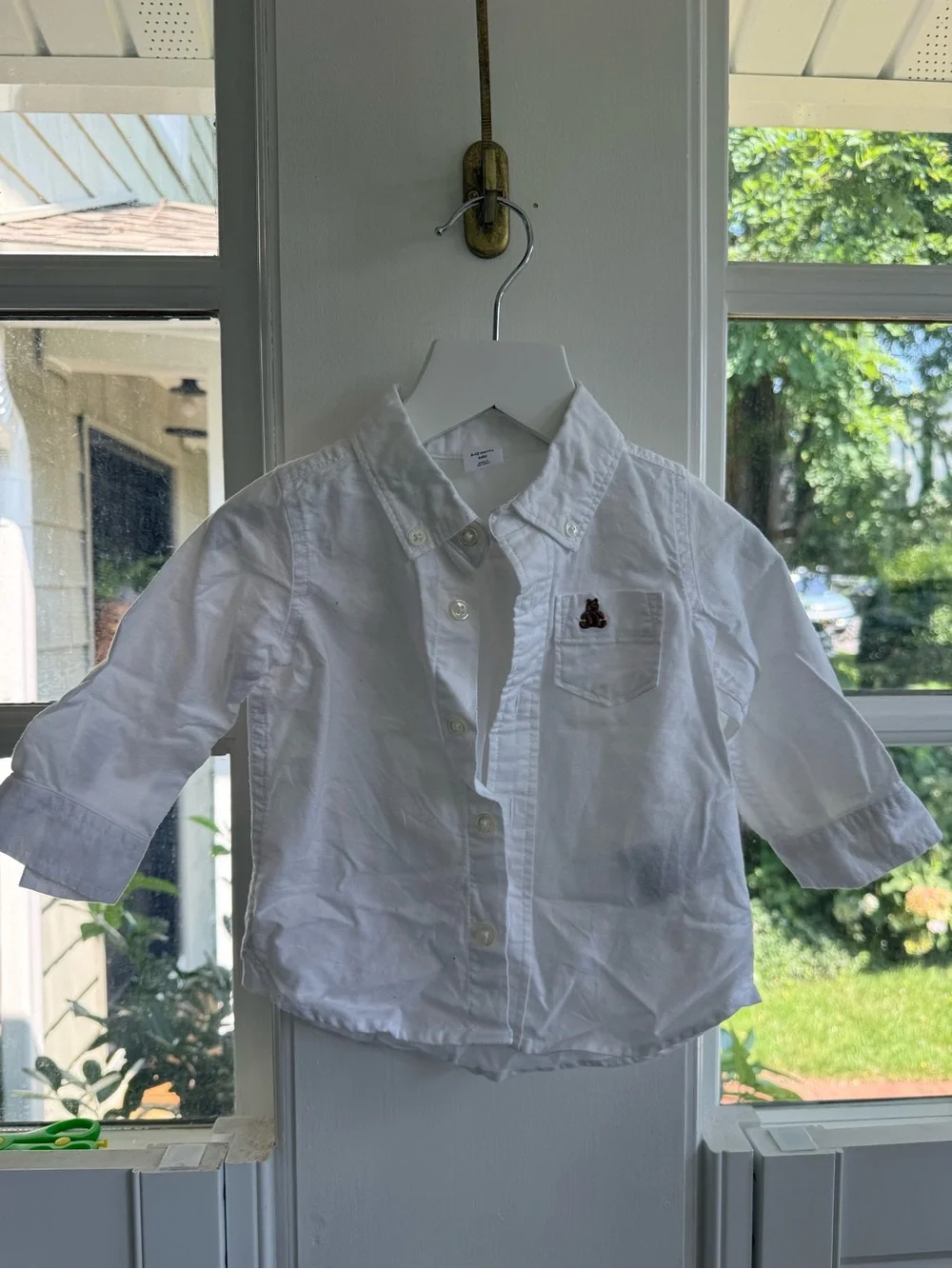 GAP White Button-Down Dress Shirt for Kids 6-12M